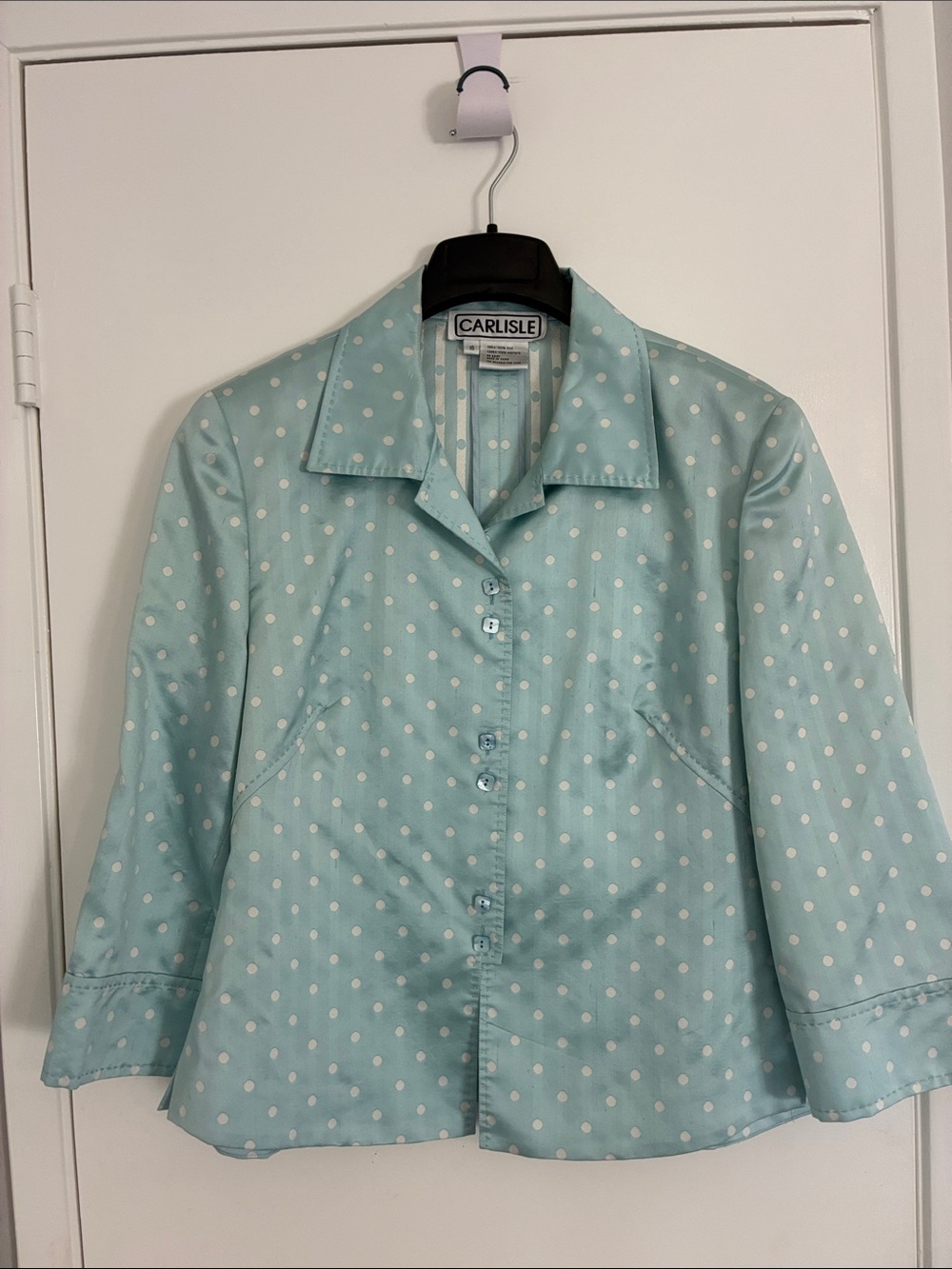 Carlisle Jacket Blue & white Polka Dots
Size 16
